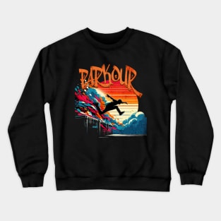 Parcour Urban Graffiti Design Crewneck Sweatshirt